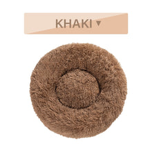 Fluffy Donut Dog Bed  Warm Soft Long Plush Pet Cushion Dog House Cat  Bed Washable Pet Sofa Mat Calming Samll Large Dog Beds